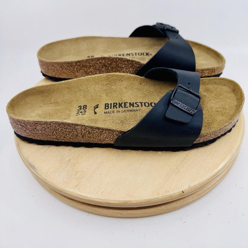 Birkenstock Madrid Shoes Black Birko-Flor Women's EU 38 US 7-7.5 Sandals - Picture 4 of 9